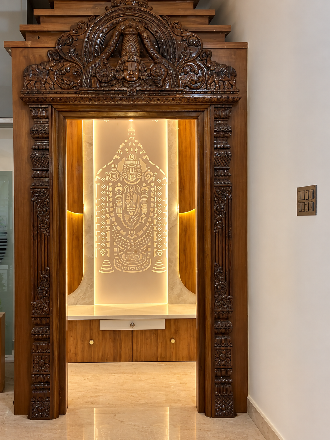 Uncompromising Wood Craftsmanship — Carved Teak Shrine
